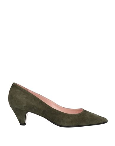 Anna F. Woman Pumps Military Green Size 10 Soft Leather