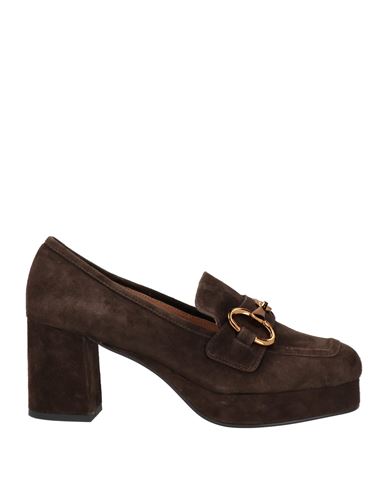 Bibi Lou Woman Loafers Dark Brown Size 10 Leather