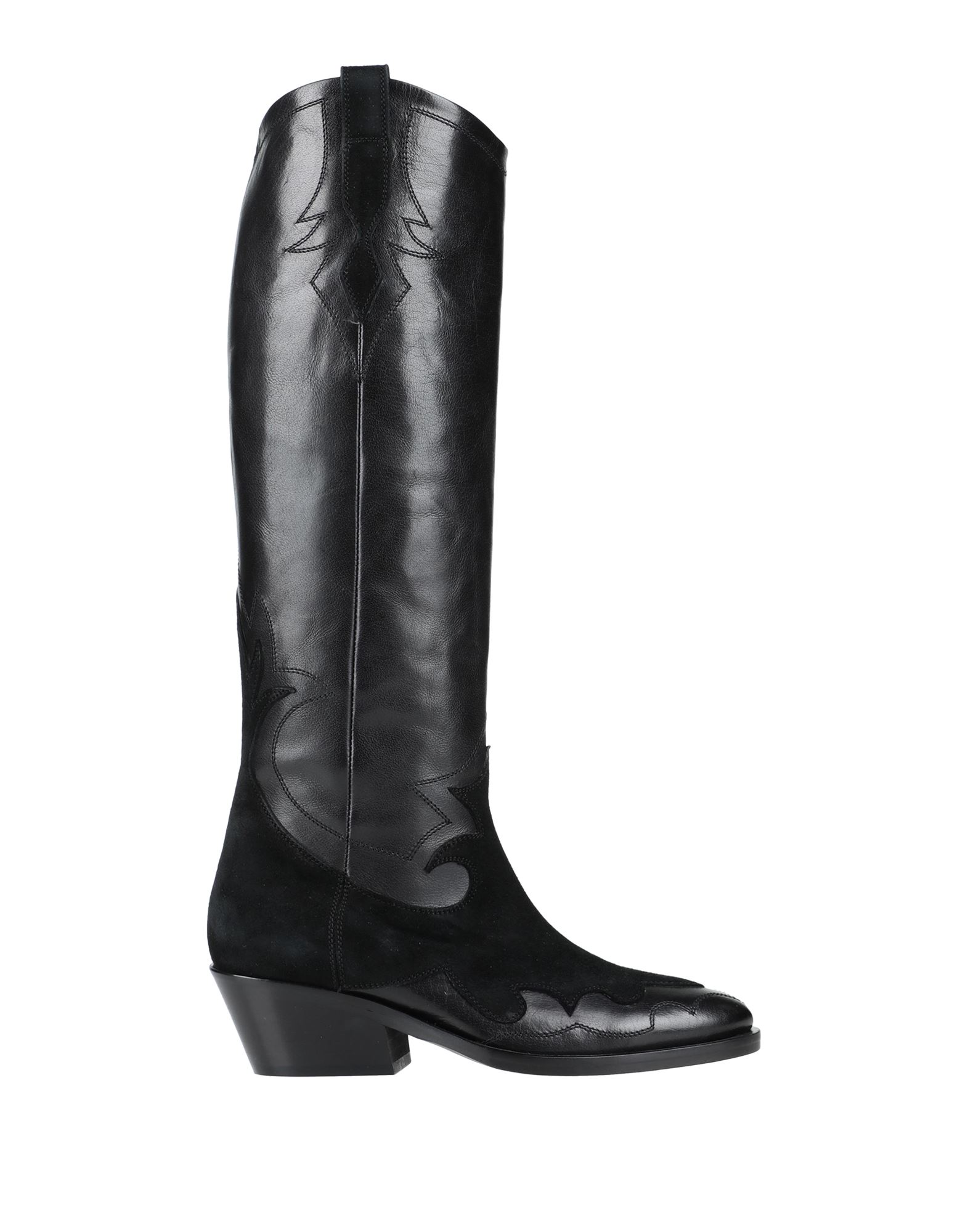 Peter Flowers Knee Boots In Black | ModeSens