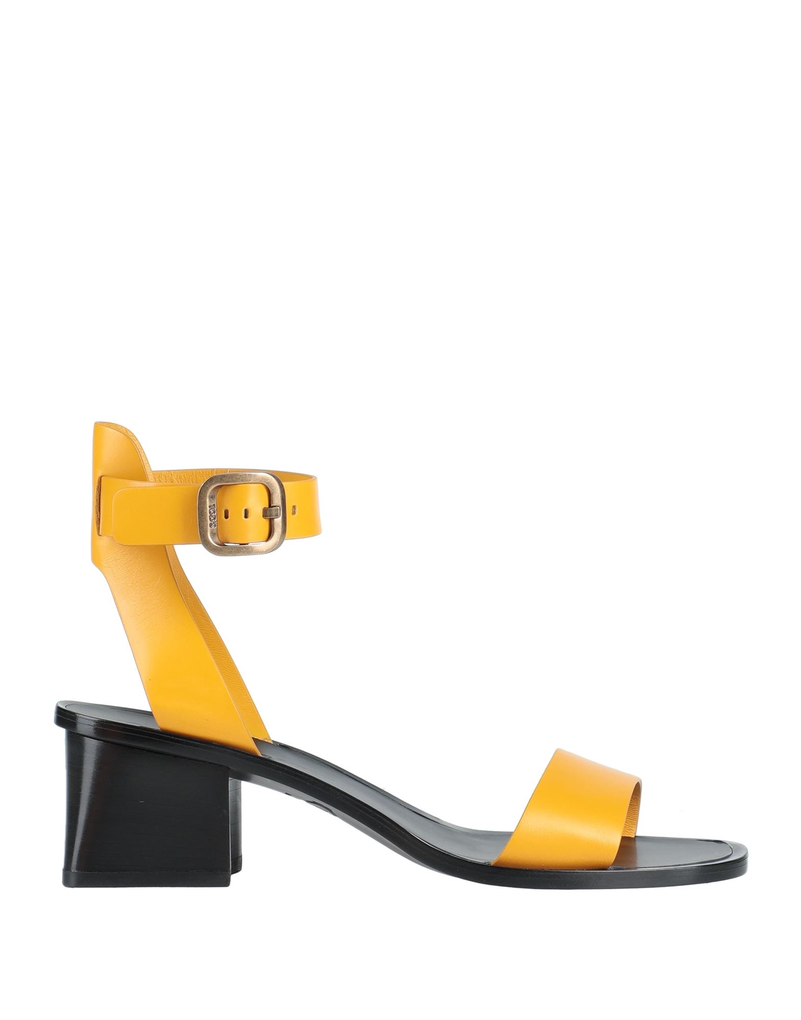 Tod's Sandals In Leather In Yellow