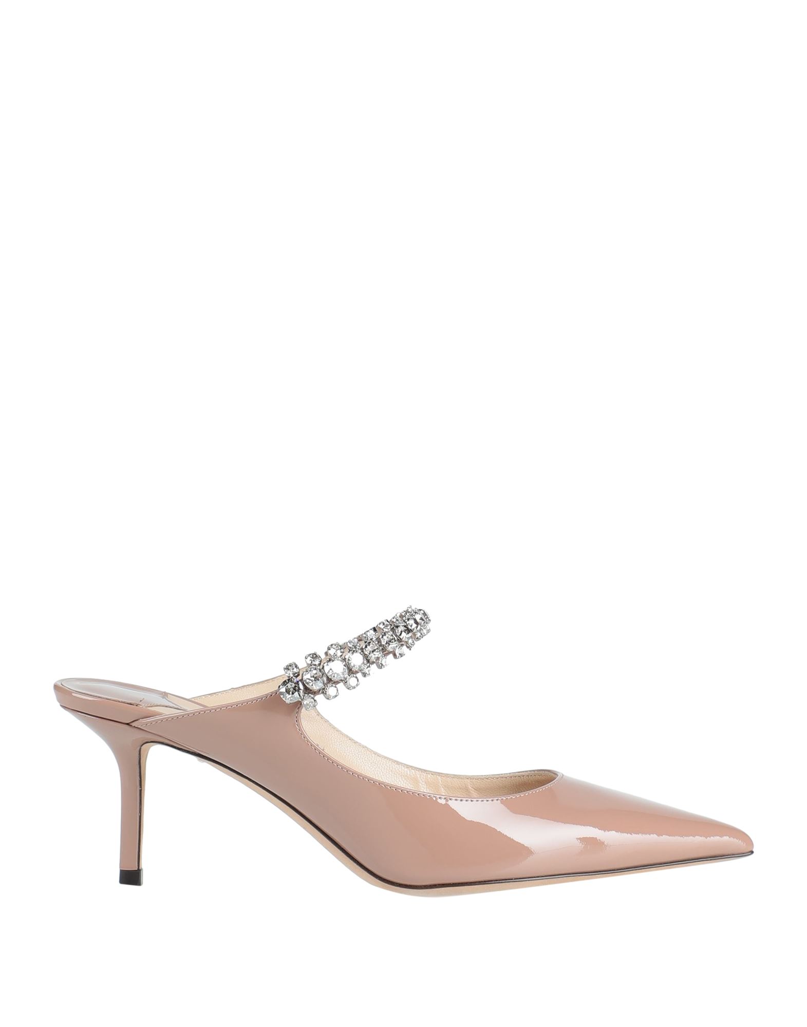 Jimmy Choo Bing 65 Patent Leather Mules In Pastel Pink