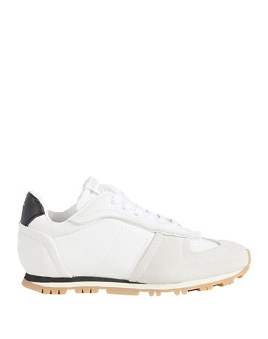 Maison Margiela Woman Sneakers Light Grey Size 5 Leather, Textile Fibers