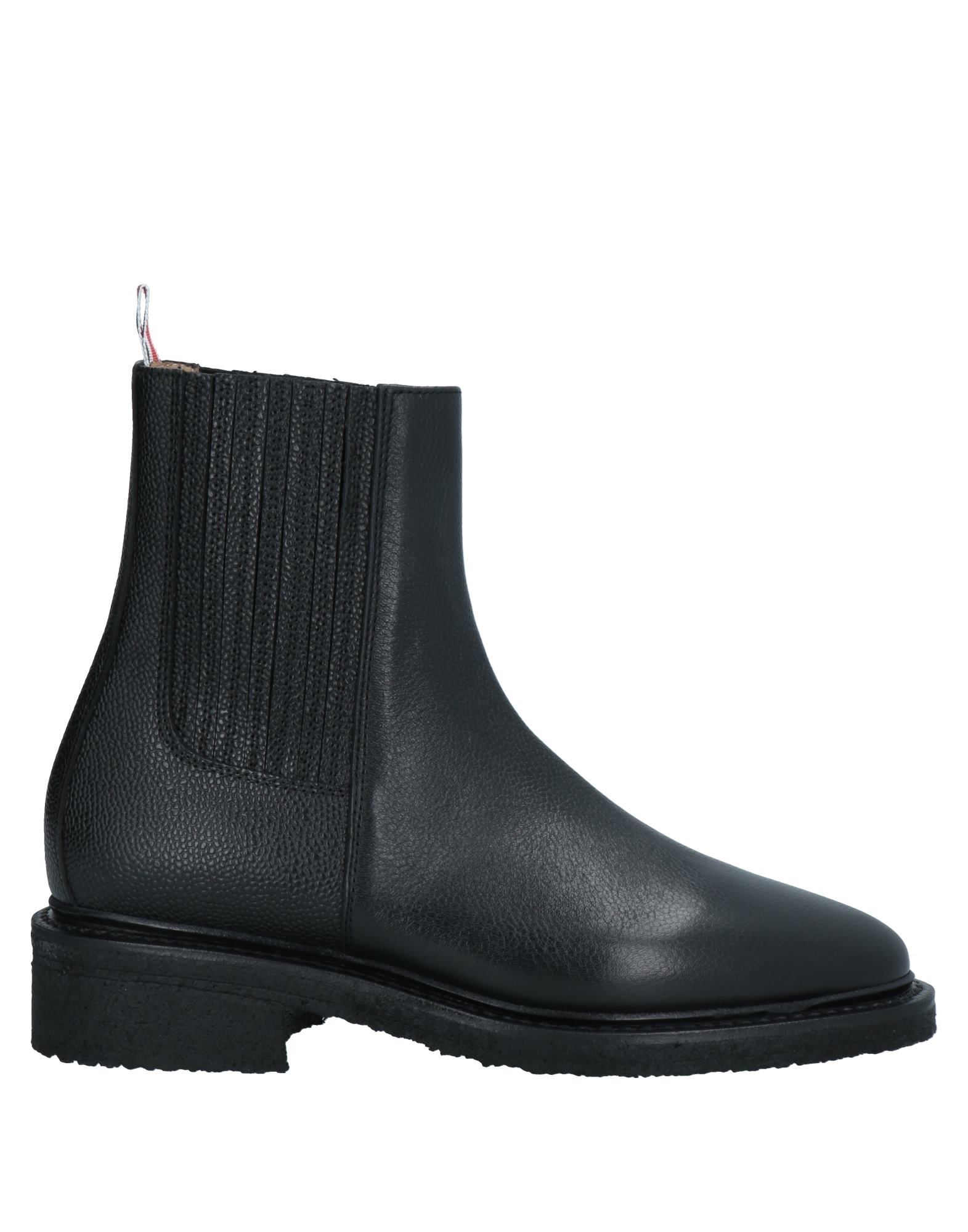 Shop Thom Browne Woman Ankle Boots Black Size 11 Soft Leather