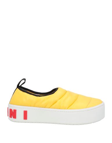 Marni Woman Sneakers Yellow Size 11 Textile Fibers
