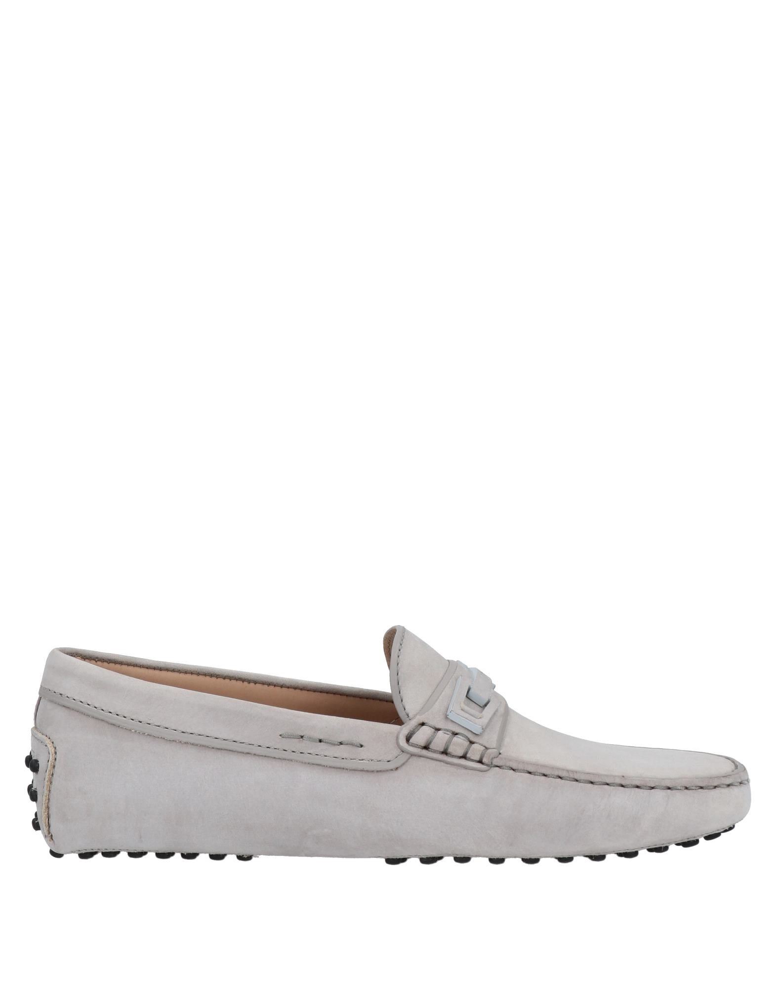 Tod's Rubber Moccasin In Suede Leather In Grey