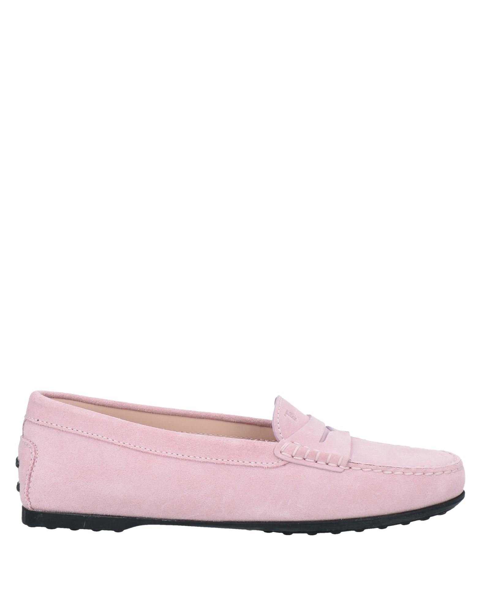 TOD'S TOD'S WOMAN LOAFERS PINK SIZE 6.5 SOFT LEATHER