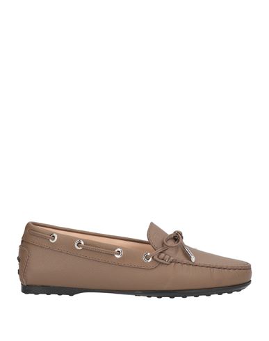 Tod's Woman Loafers Taupe Size 8 Leather