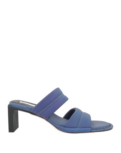 Miista Yvonne Purple Reflective Sandals Woman Sandals Navy Blue Size 7.5 Textile Fibers, Calfskin