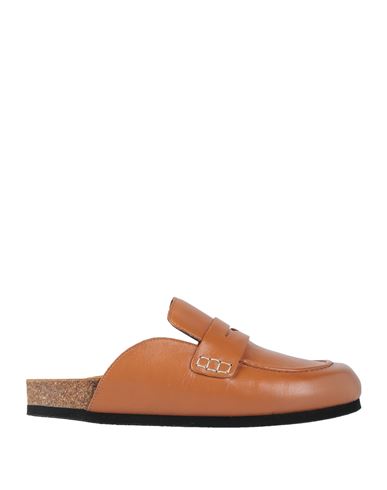 Jw Anderson Logo Leather Mule In Brown