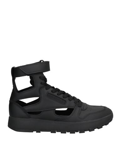 Maison Margiela X Reebok Woman Sneakers Black Size 7.5 Soft Leather, Textile Fibers