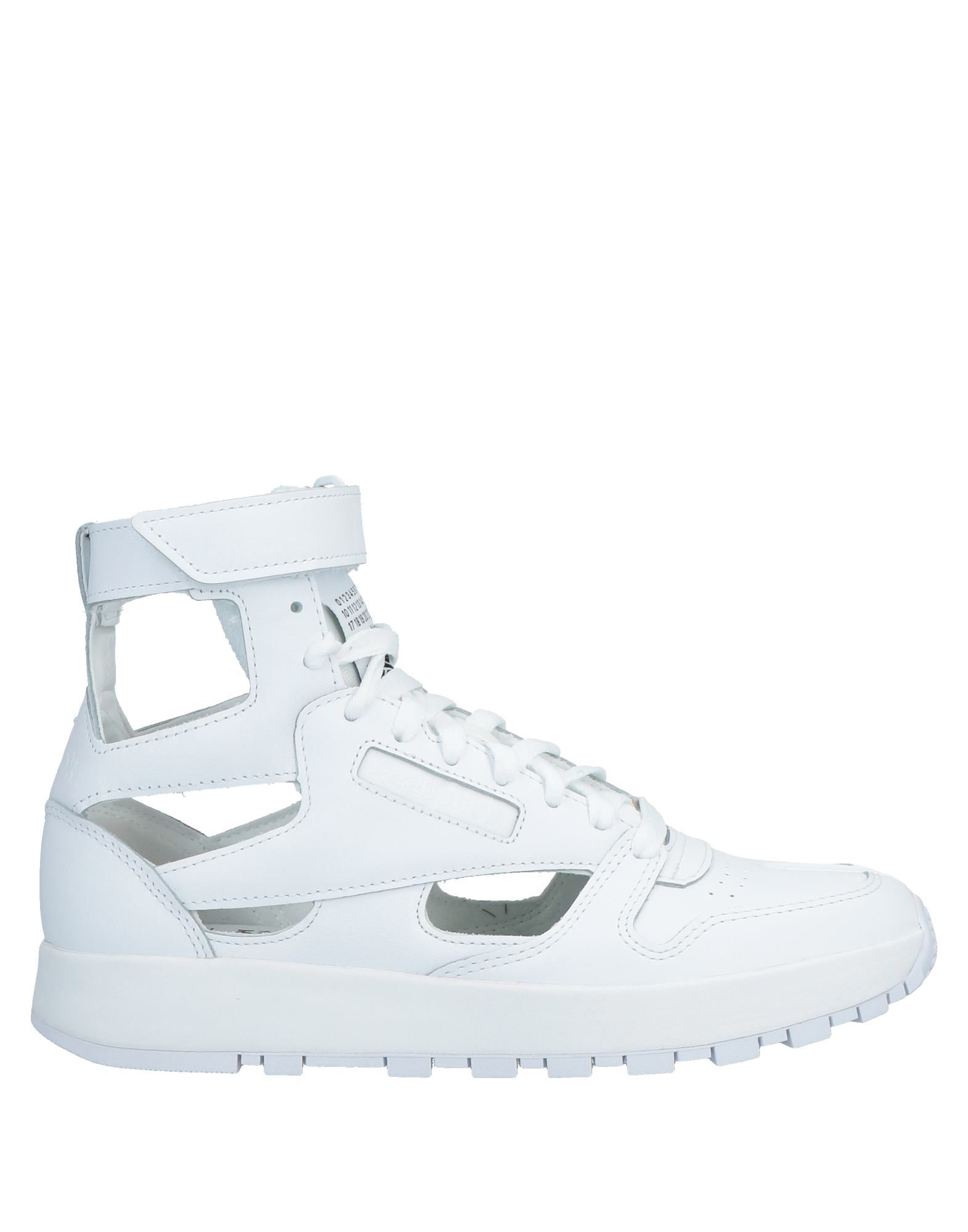 Shop Maison Margiela X Reebok Woman Sneakers White Size 8 Soft Leather, Textile Fibers