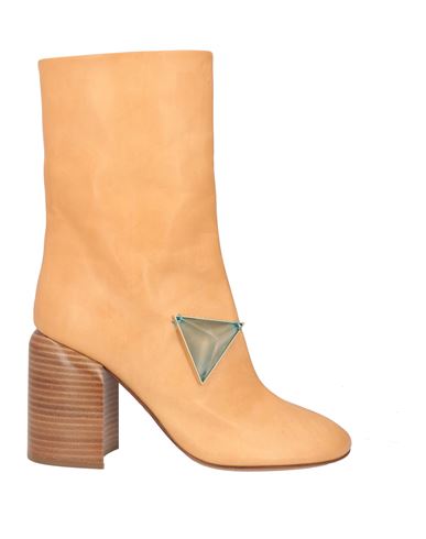 Shop Jil Sander Woman Ankle Boots Camel Size 7.5 Soft Leather In Beige