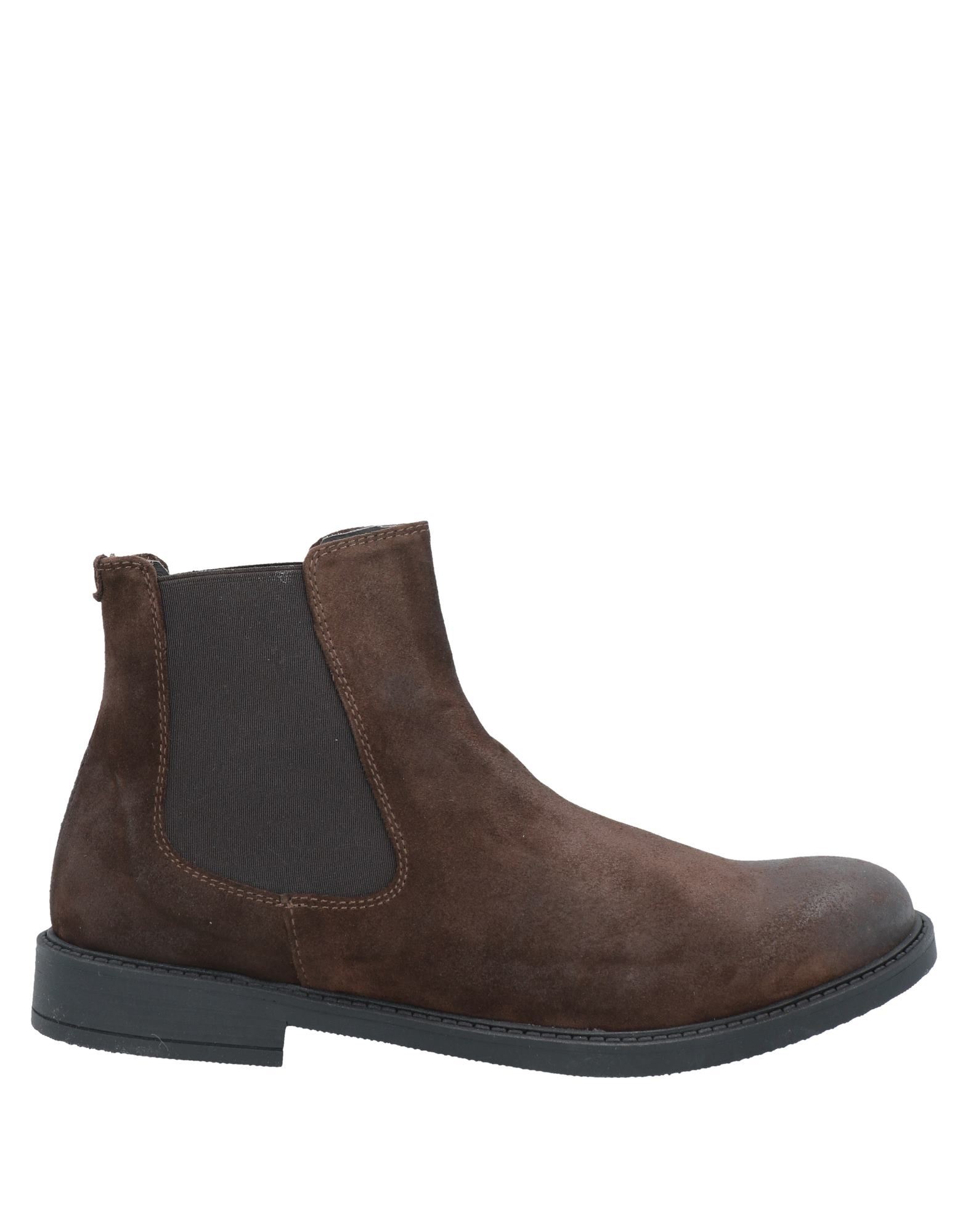 Grey Daniele Alessandrini Ankle Boots In Dark Brown