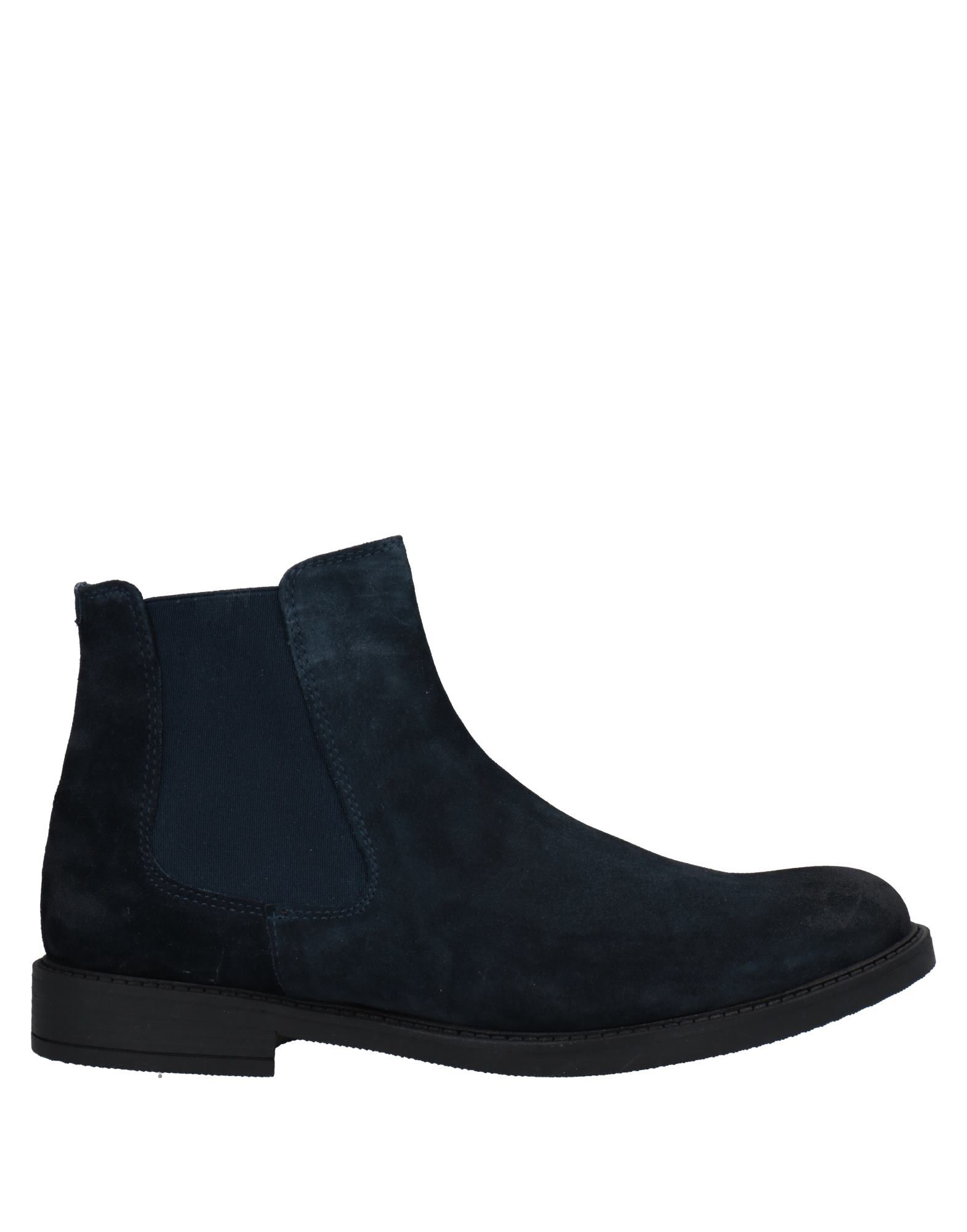 Grey Daniele Alessandrini Ankle Boots In Dark Blue