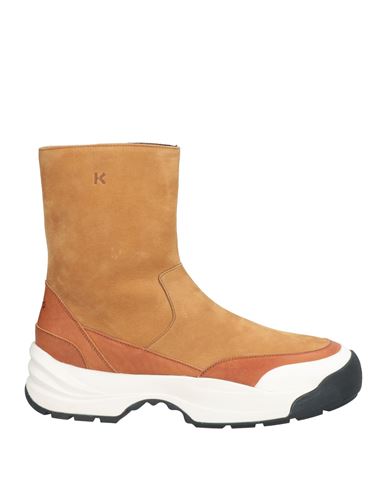 Kenzo Man Ankle Boots Camel Size 7 Soft Leather In Beige