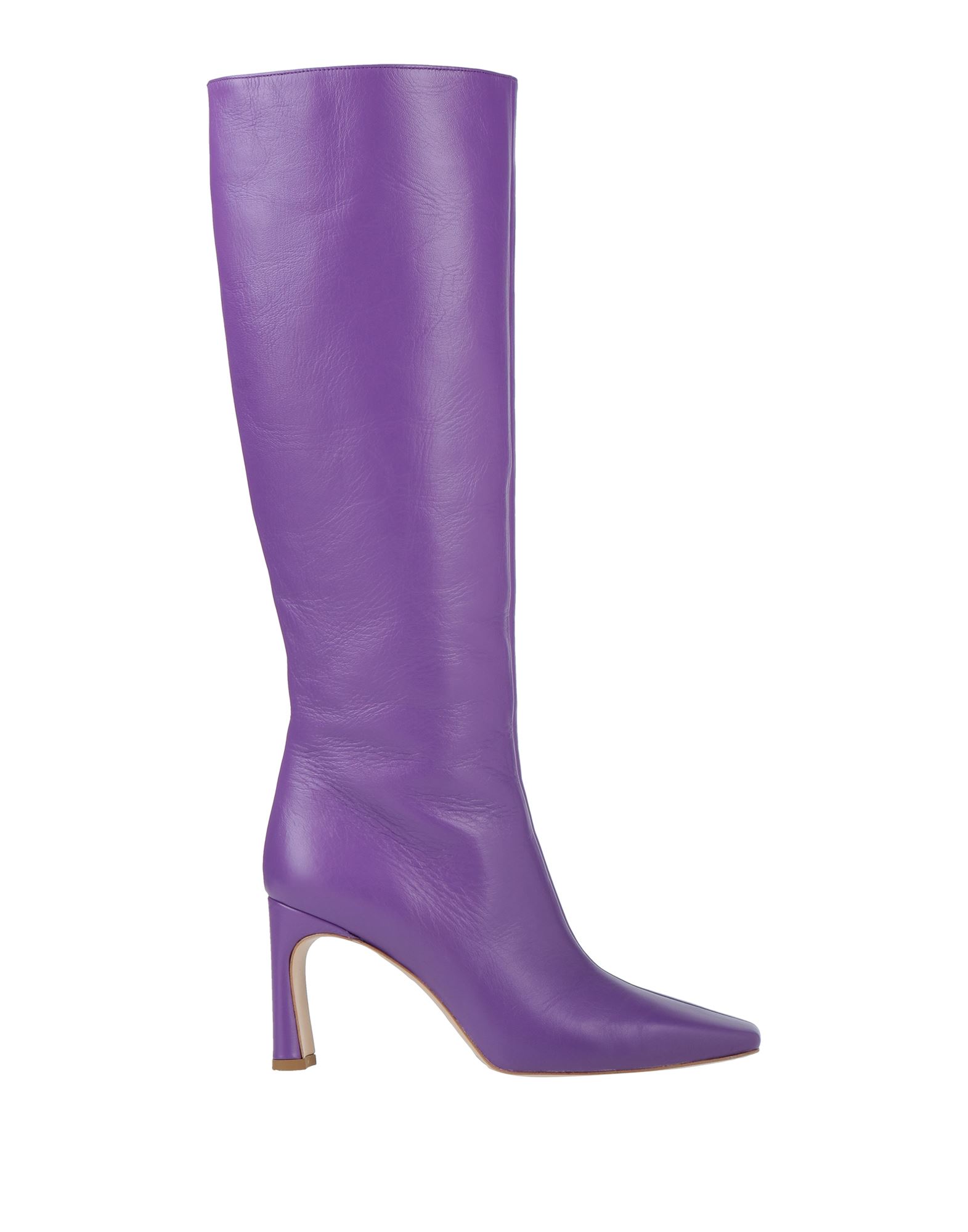 LIU •JO LIU •JO LEONIE HANNE X LIU •JO WOMAN BOOT PURPLE SIZE 7 SOFT LEATHER 