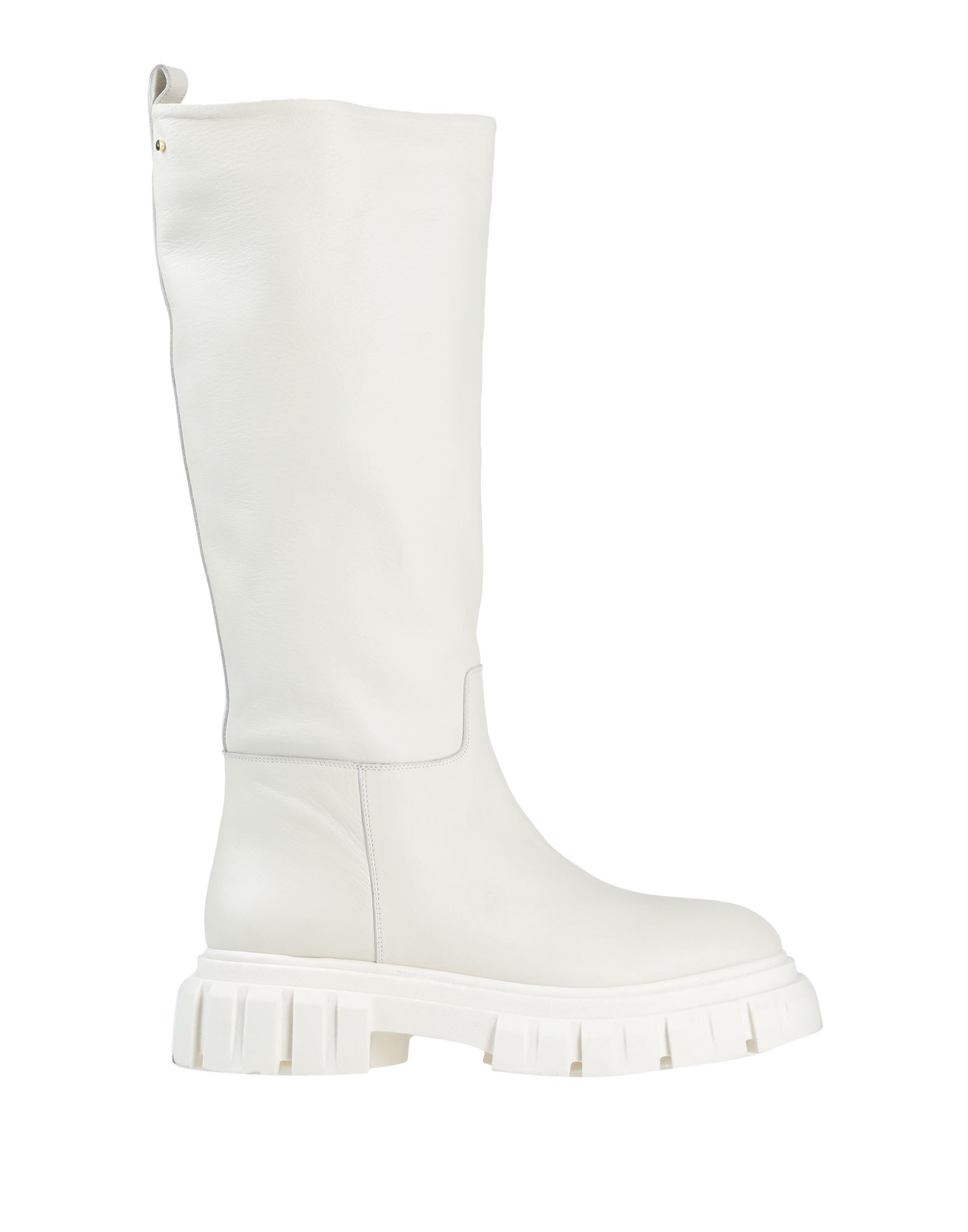 Angelo Bervicato Knee Boots In Ivory