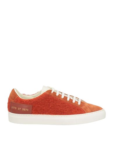 Shop Common Projects Woman By  Woman Sneakers Rust Size 8 Soft Leather, Wool In Red