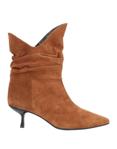 Ncub Woman Ankle Boots Camel Size 7 Soft Leather In Beige