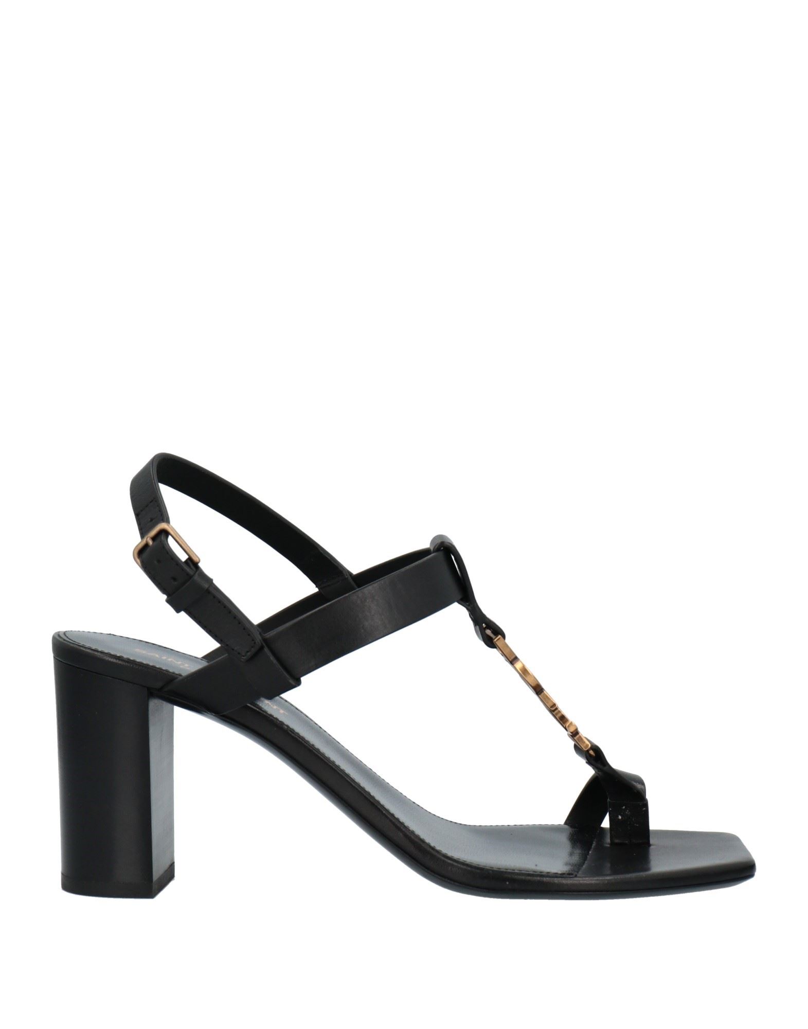 Saint Laurent Toe Strap Sandals In Black | ModeSens