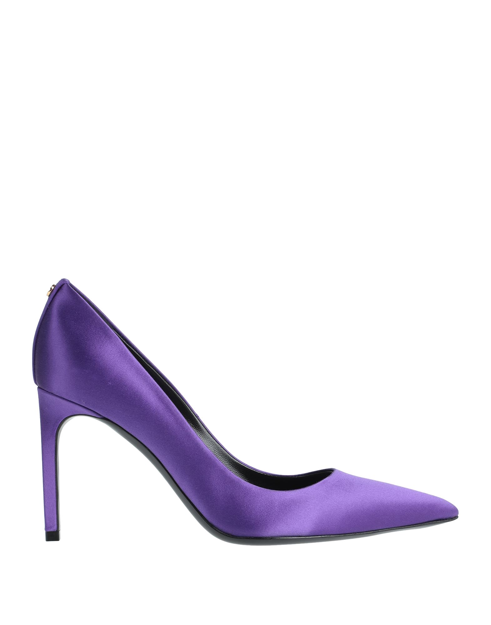 Tom Ford Woman Pumps Purple Size 7.5 Viscose, Silk, Brass
