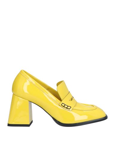Giampaolo Viozzi Woman Loafers Yellow Size 9 Soft Leather