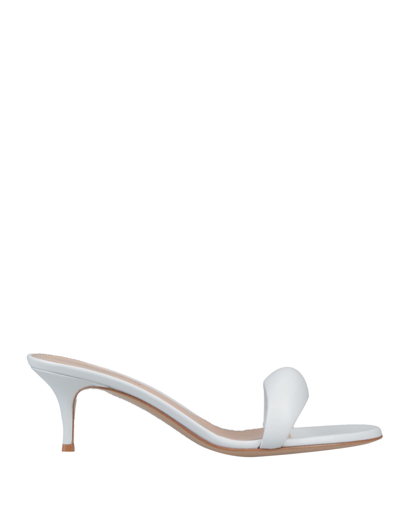 Gianvito Rossi Puffy Kitten-heel Slide Sandals In White