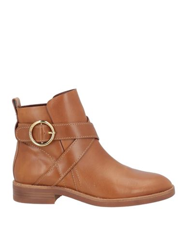 See By Chloé Tan Lyna Ankle Boots In Beige