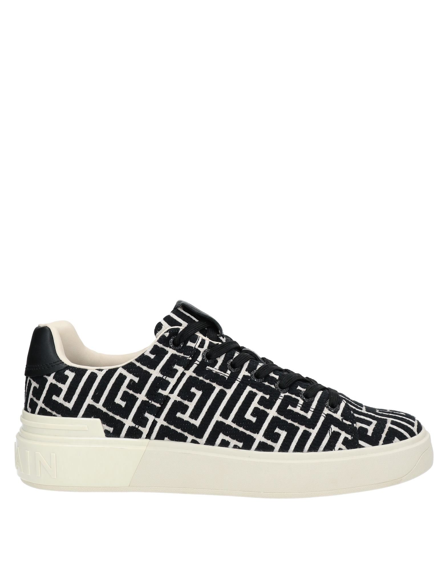 Balmain Men's B Court Monogram Jacquard Low-top Sneakers In Beige