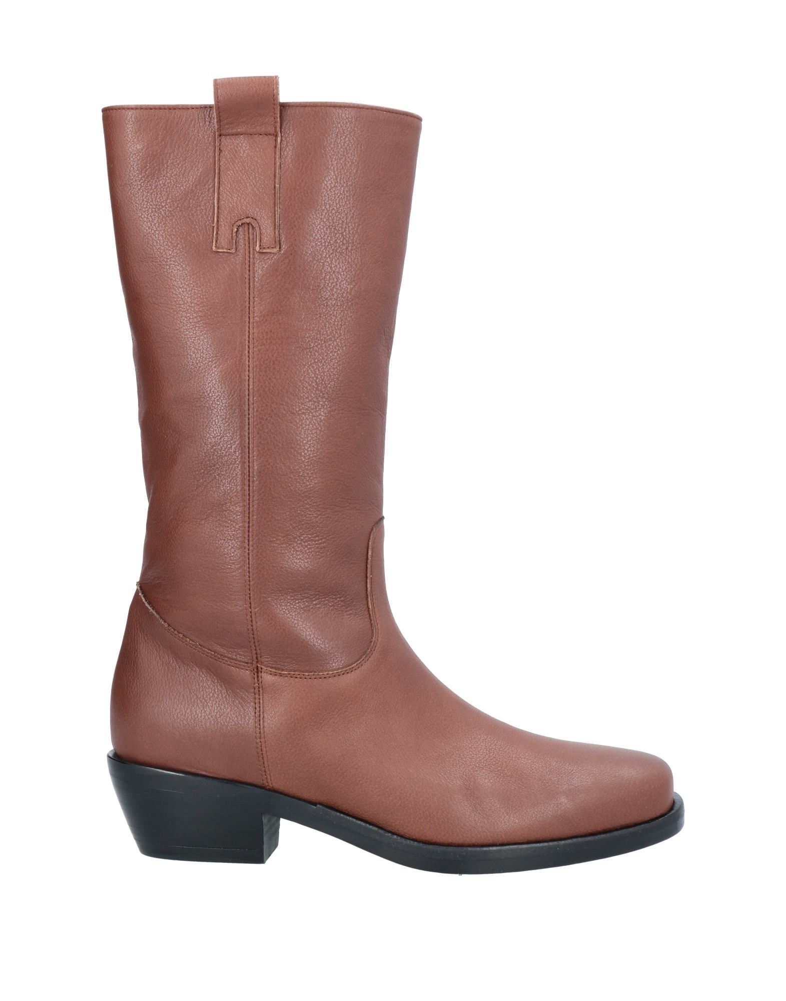 Shop Lorenzo Mari Woman Boot Brown Size 10 Soft Leather