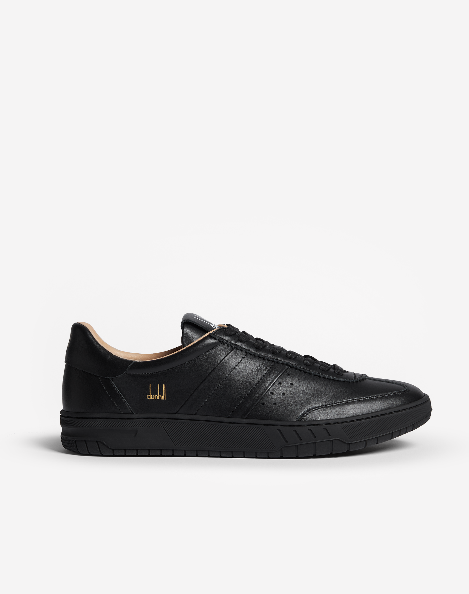 Dunhill Court Legacy Leather Sneakers In Black