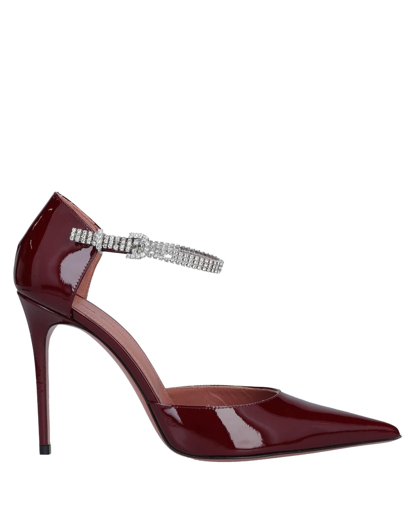 Amina Muaddi Ursina Crystal-embellished Patent-leather Pumps In Red