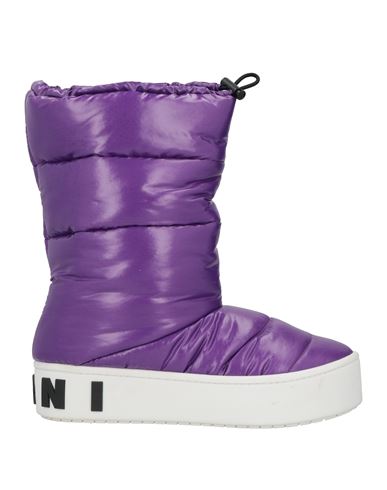 Marni Woman Ankle Boots Purple Size 8 Textile Fibers