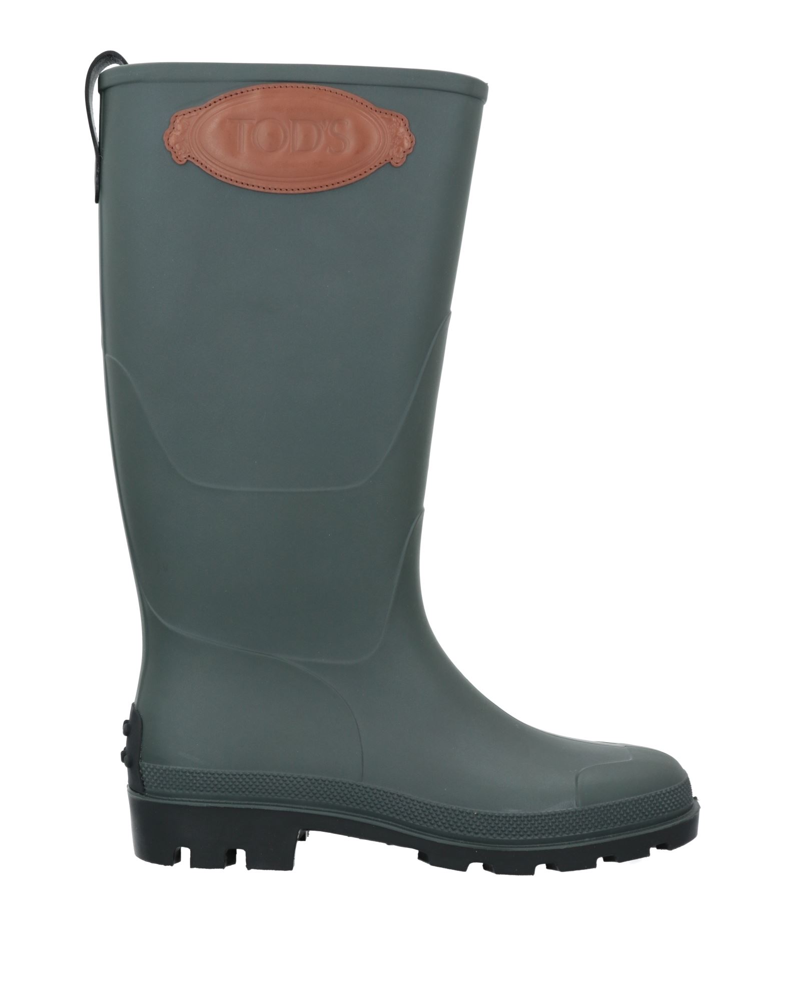 TOD'S TOD'S MAN KNEE BOOTS MILITARY GREEN SIZE 8 RUBBER