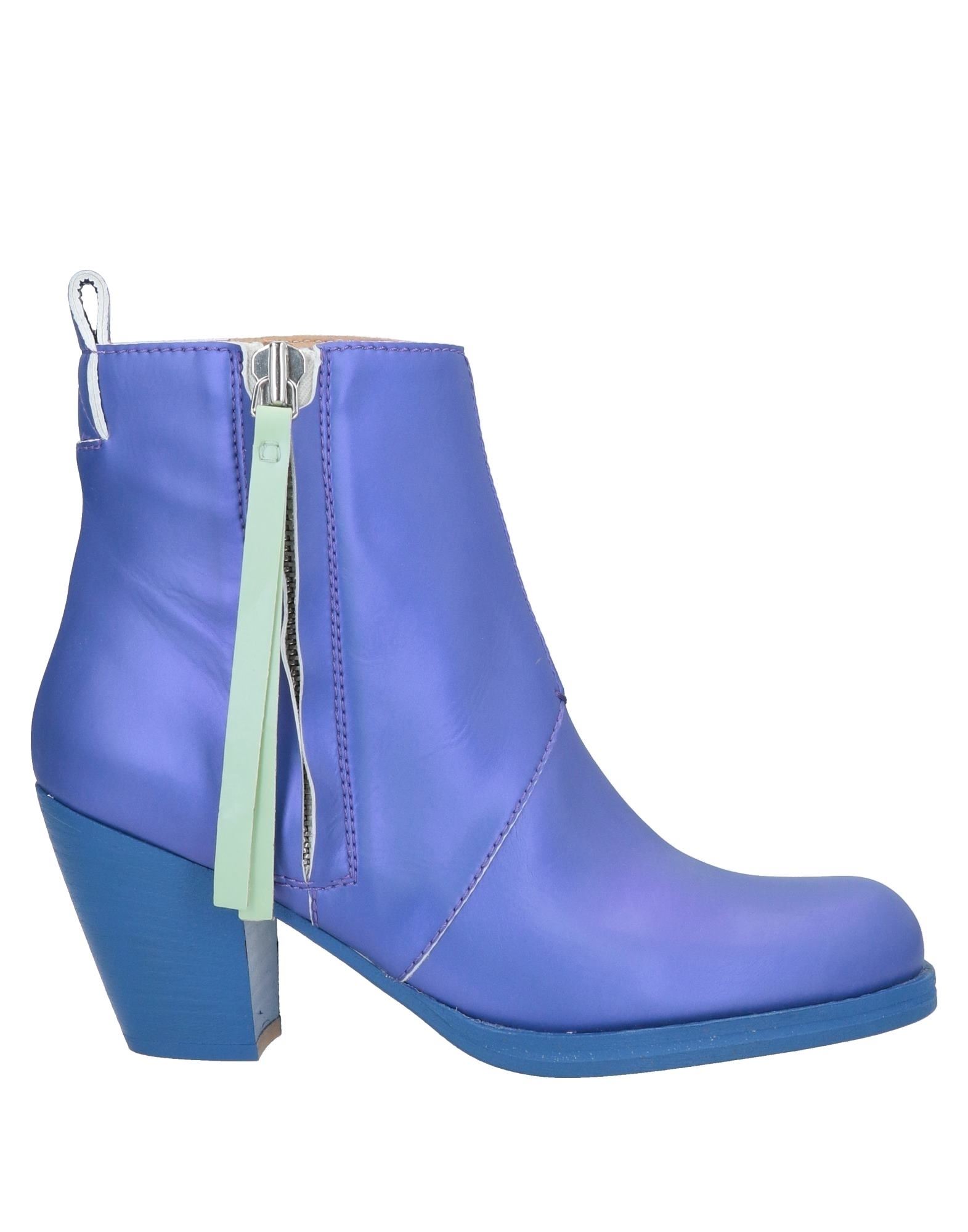Acne Studios Ankle Boots In Purple