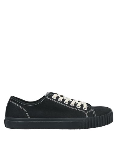 Maison Margiela Women Black Cotton Canvas Tabi Sneakers In Black