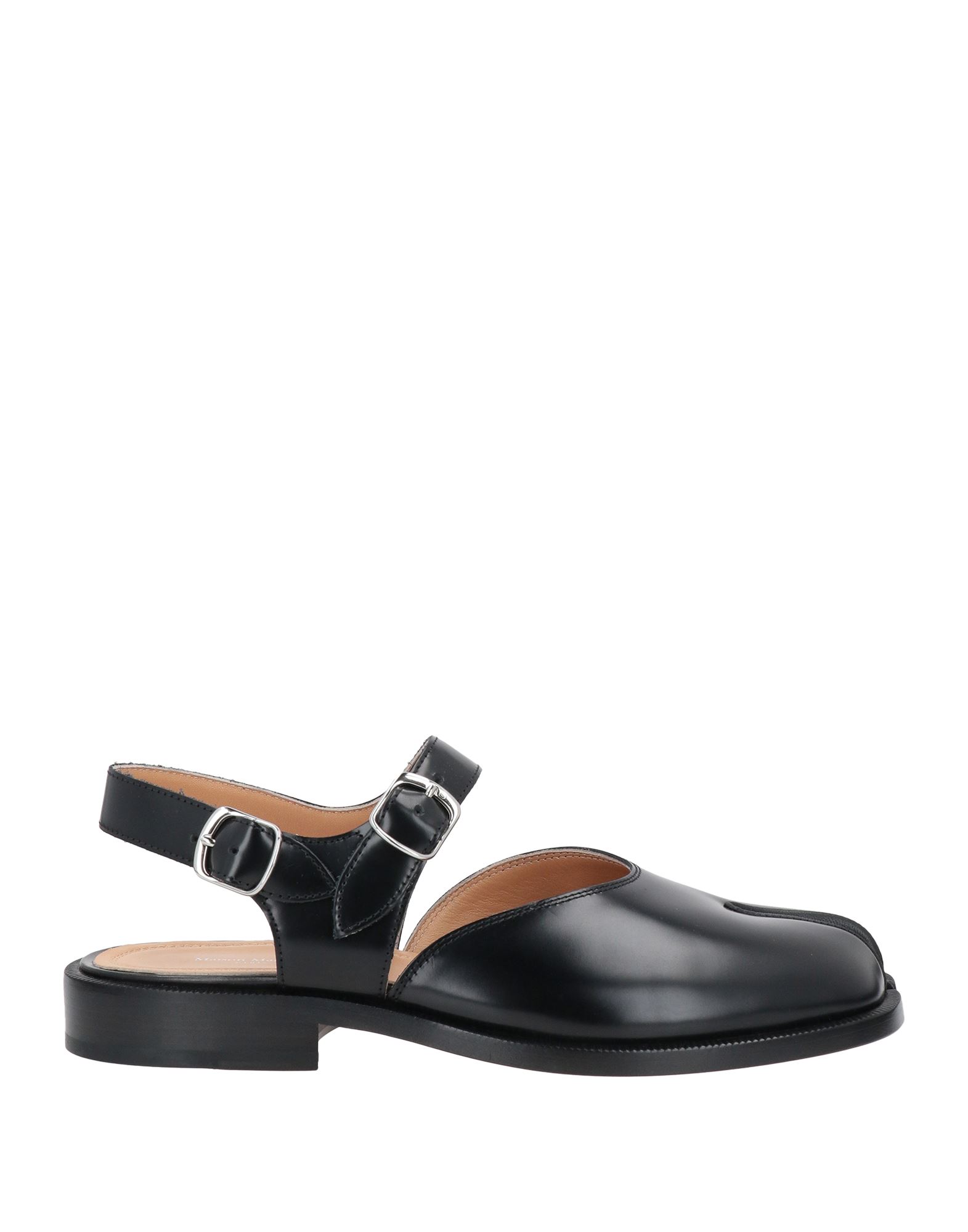 Maison Margiela Tabi Ankle-strap Leather Sandals In Black