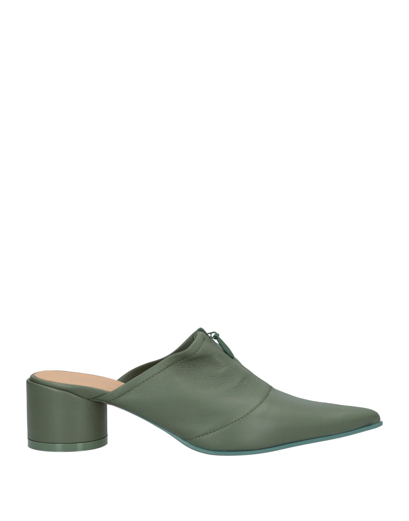 Mm6 Maison Margiela Green Pointed Mules