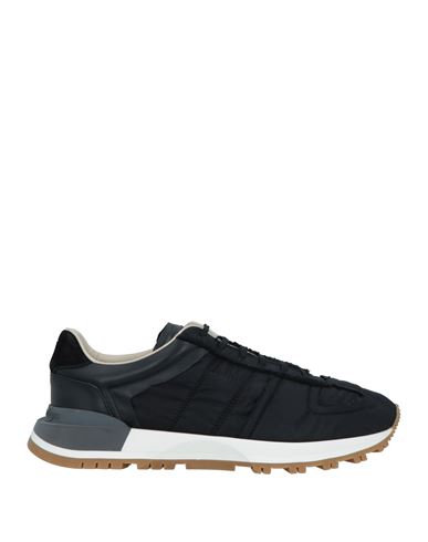 Maison Margiela Mm22 Leather And Fabric Low Top Sneakers In Black