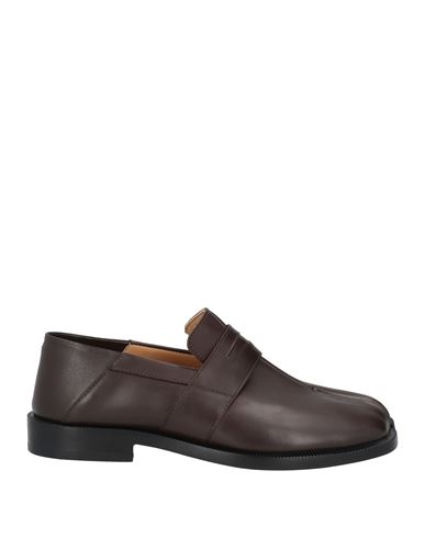Maison Margiela Woman Loafers Chocolate Brown Size 8 Soft Leather In Brown