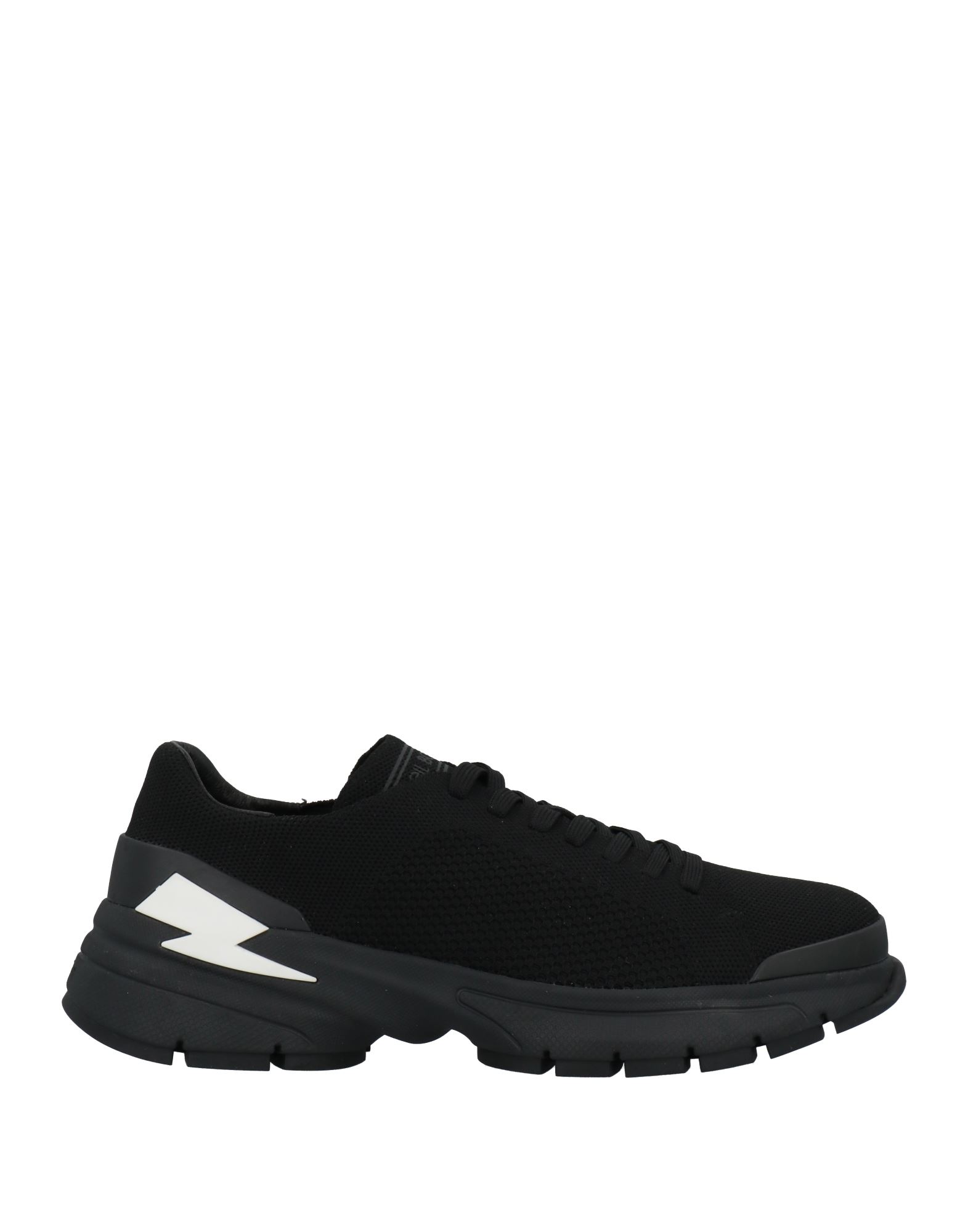 Shop Neil Barrett Man Sneakers Black Size 7 Textile Fibers