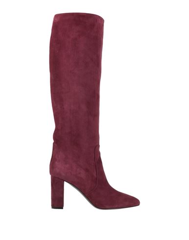 Via Roma 15 Woman Knee Boots Garnet Size 9 Soft Leather In Red