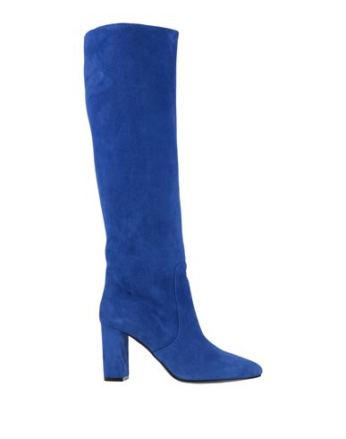 Via Roma 15 Woman Knee Boots Bright Blue Size 7 Soft Leather