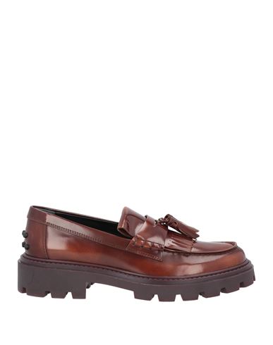 Tod's Woman Loafers Tan Size 9 Calfskin In Brown