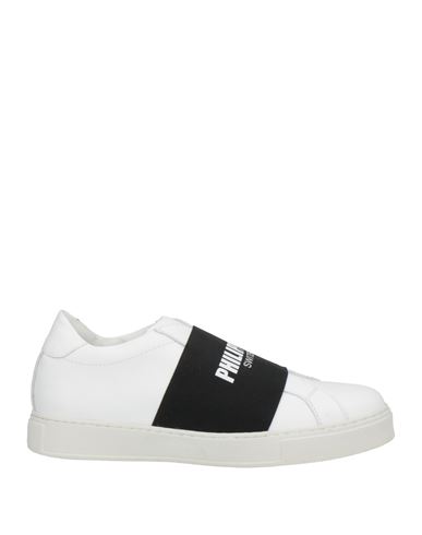 Philipp Plein Woman Sneakers White Size 10 Soft Leather