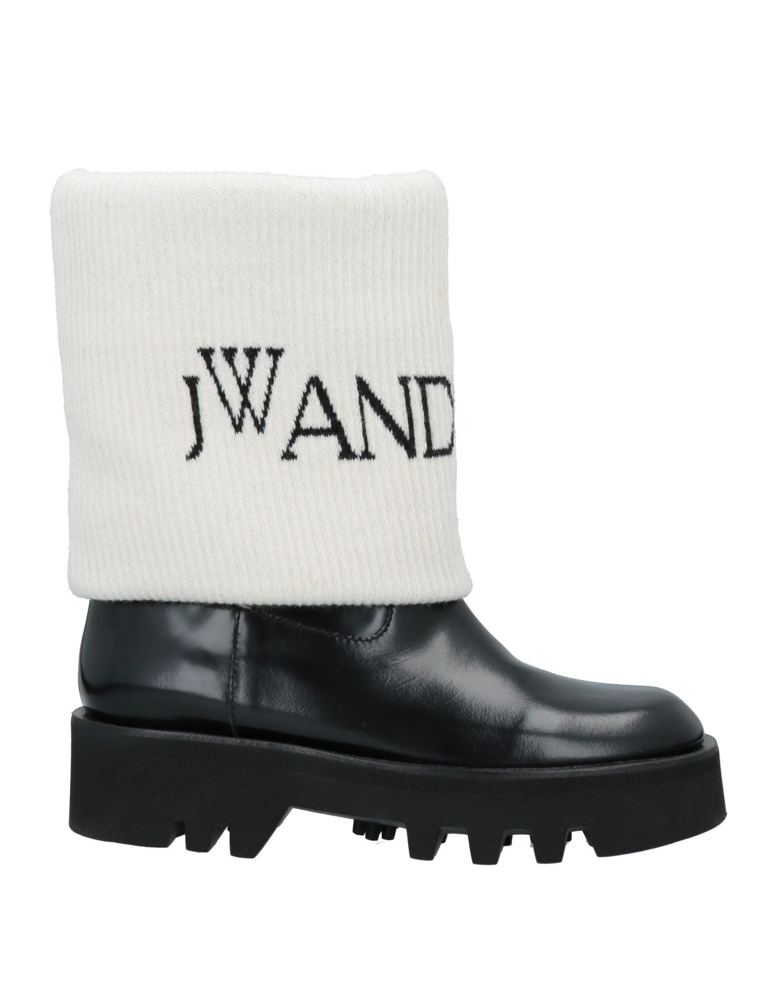 Jw Anderson Ankle Boots Leather White In Black