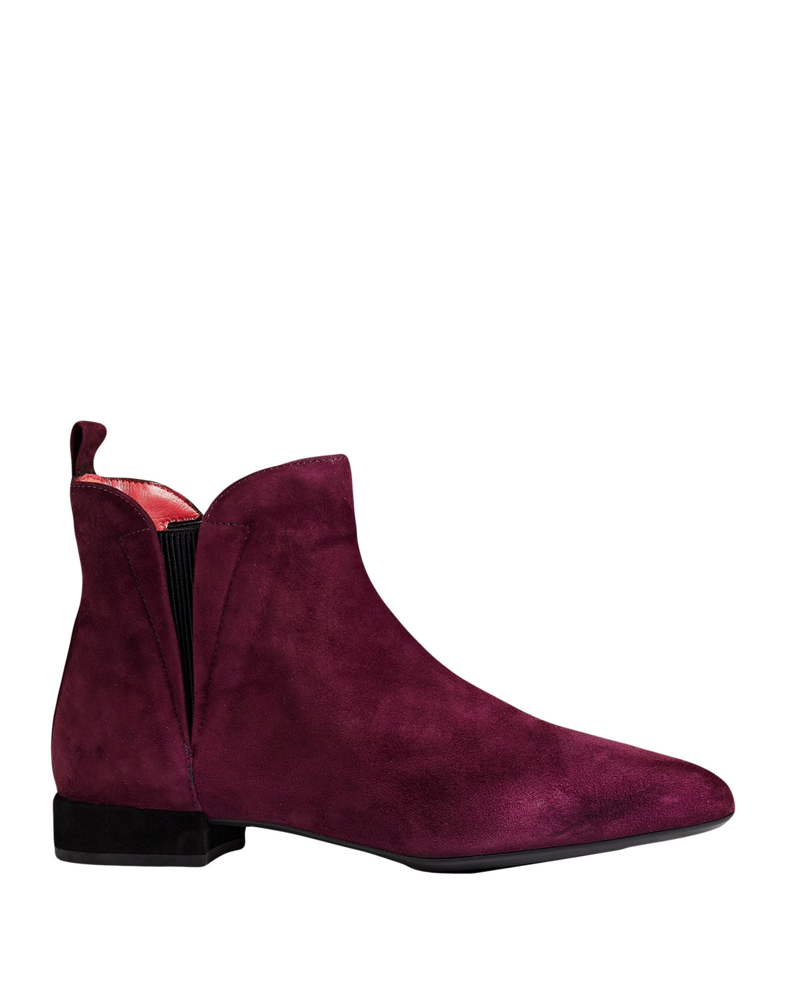 Pas De Rouge Ankle Boots In Red
