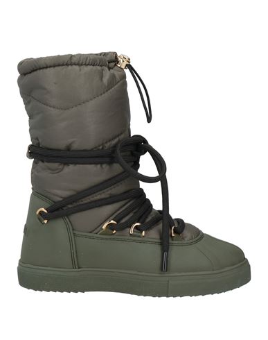 Shop Inuikii Woman Ankle Boots Military Green Size 7 Textile Fibers, Rubber