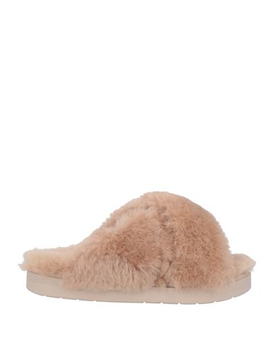 Inuikii Woman Sandals Pastel Pink Size 6 Soft Leather, Shearling In Pink