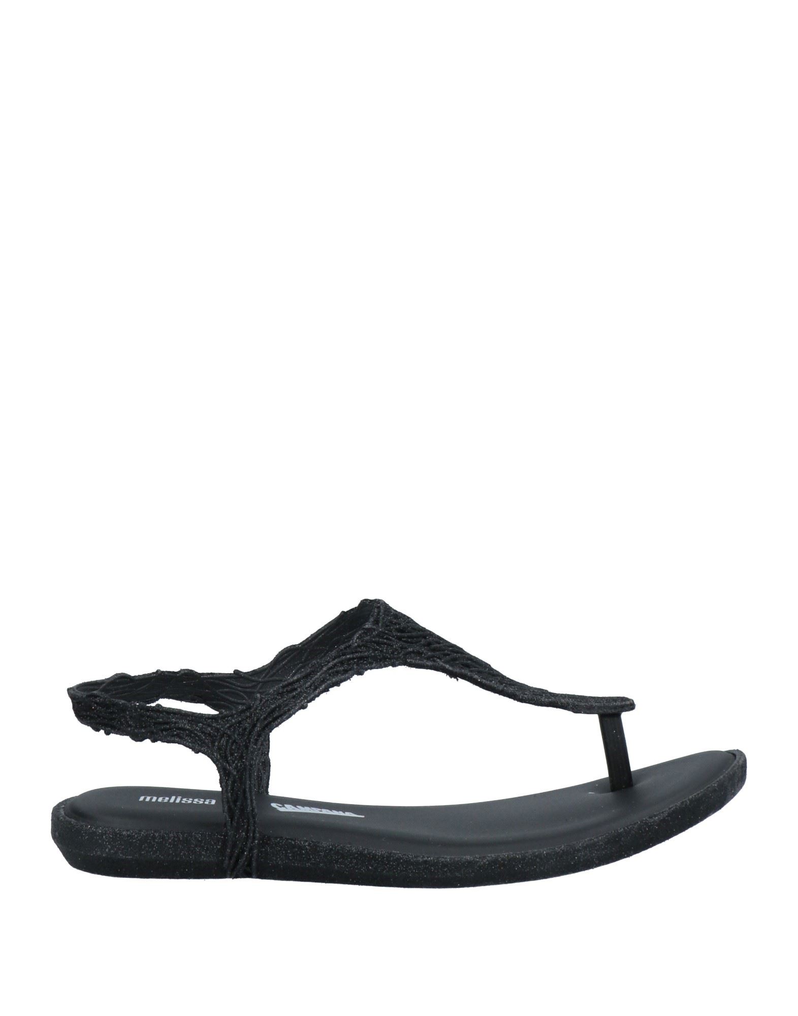 Melissa Toe Strap Sandals In Black